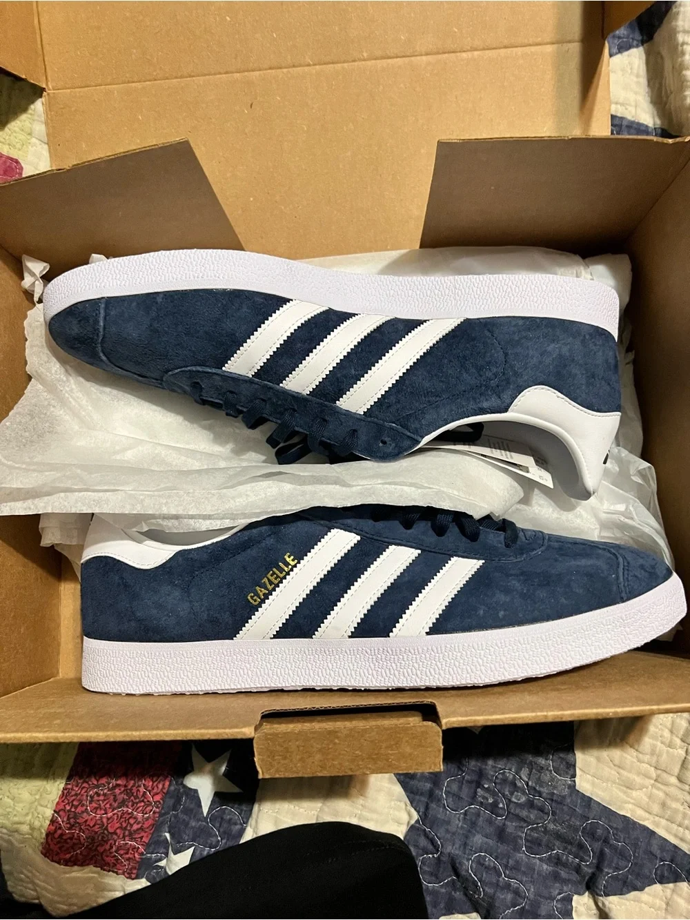 adidas Gazelle Navy Blue White Men's Sneakers